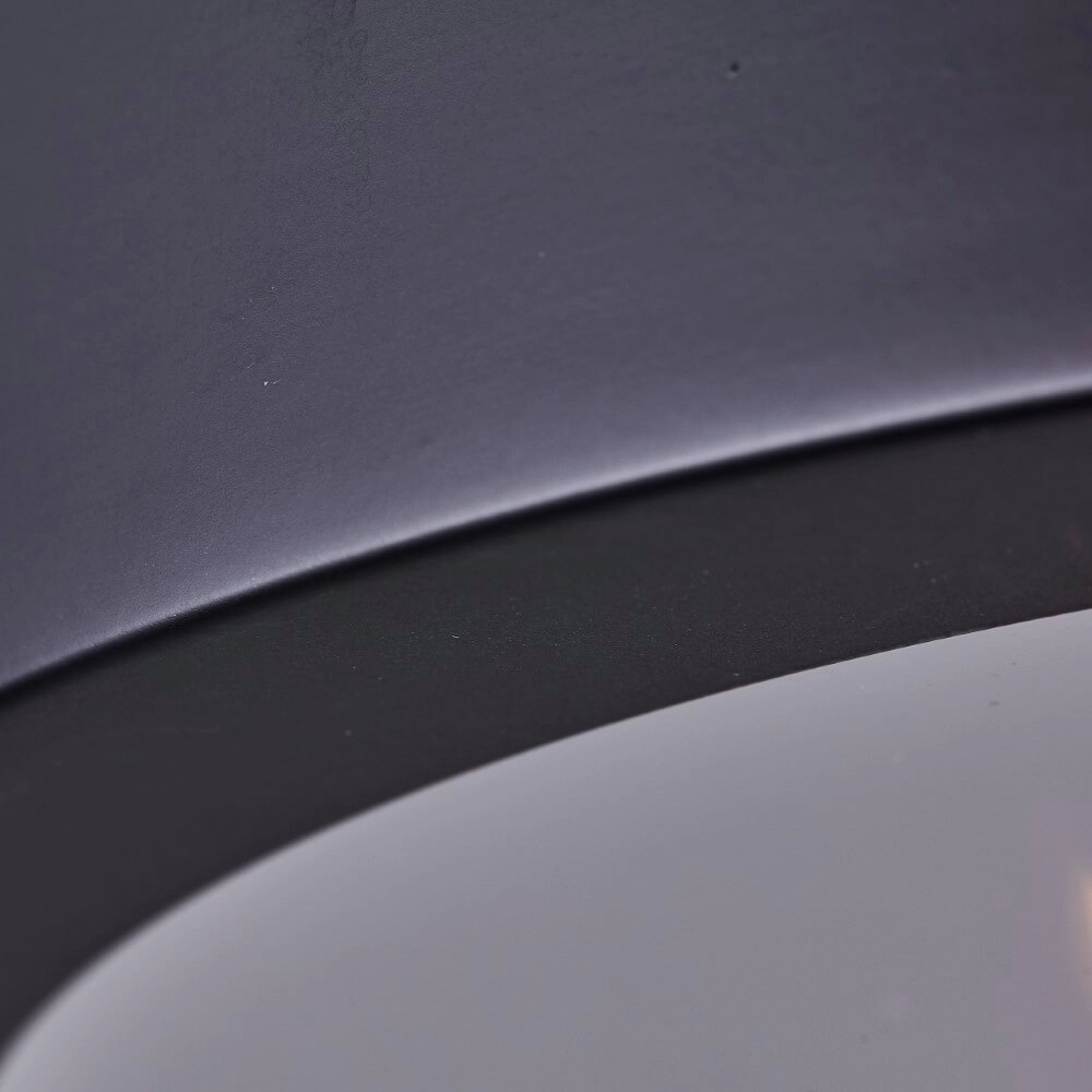 Zwarte plafondlamp Sandros Ø 31cm met glas Brilliant 4004353409479
