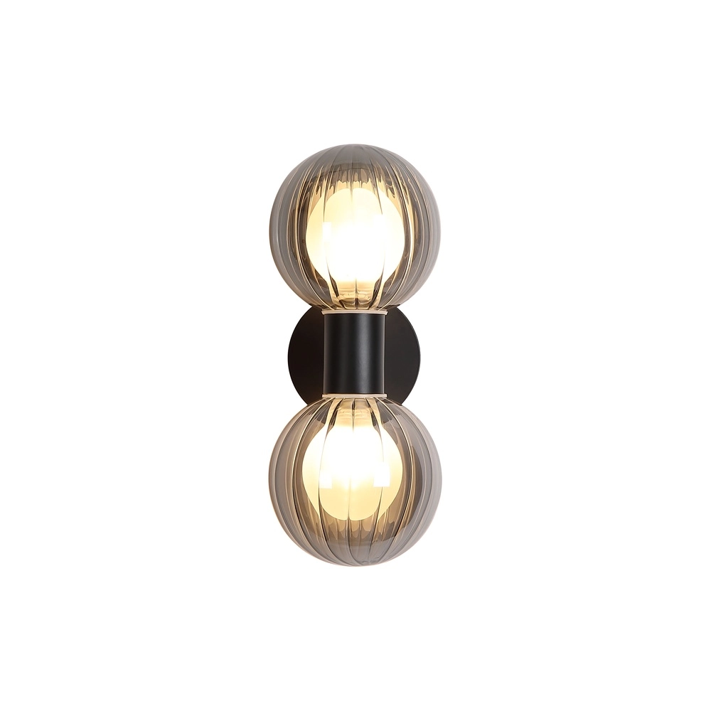 Wandlamp Luminsphere zwart dubbel