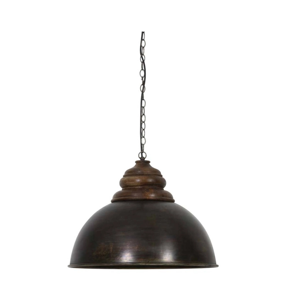 Landelijke hanglamp Leia Ø 52cm zwart