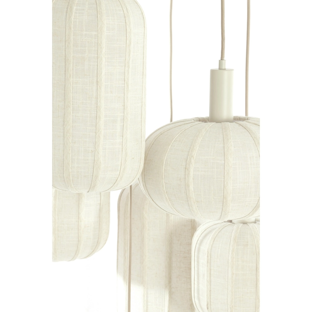 7L vide hanglamp Tufia linnen crème Light & Living 8717807816759