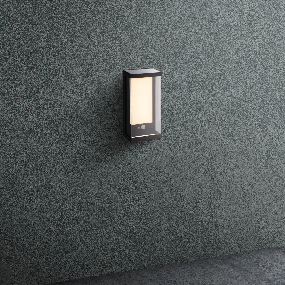 Rechthoekige wandlamp Solar zwart Searchlight 5053423241562