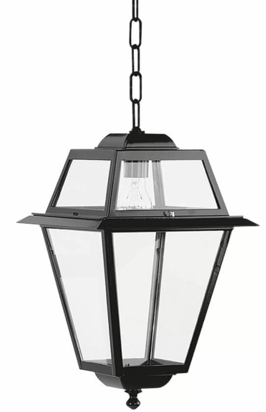 Vierkante hanglamp K14 zwart