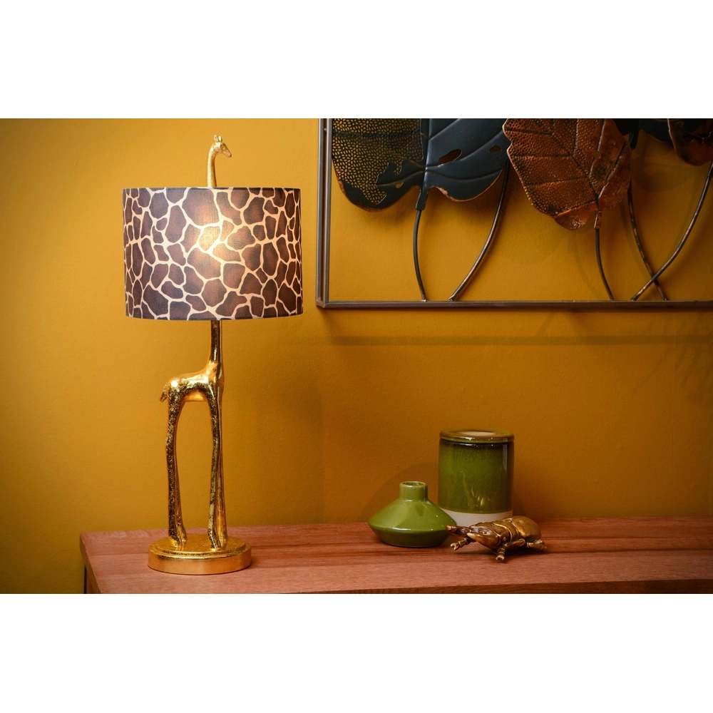 Tafellamp Extravaganza Miss Tall giraffe goud met zwart Lucide 5411212105424