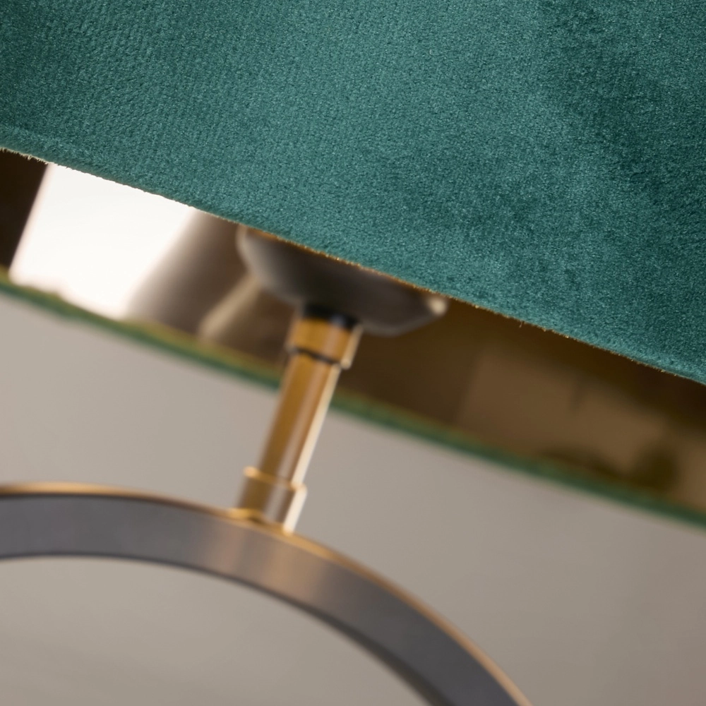 Tafellamp Elegant zwart met emerald kap Searchlight 5053423305462