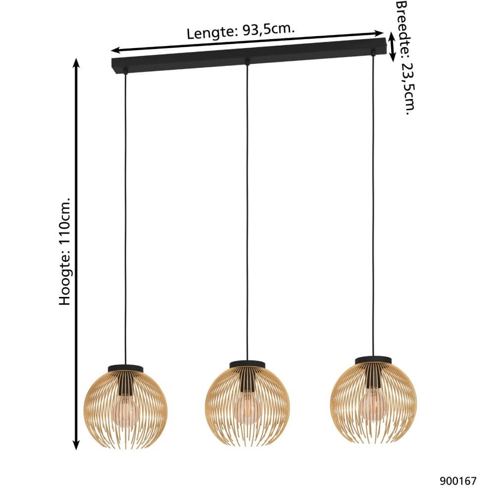Gouden eetkamer lamp Venezuela Eglo 9008606242795