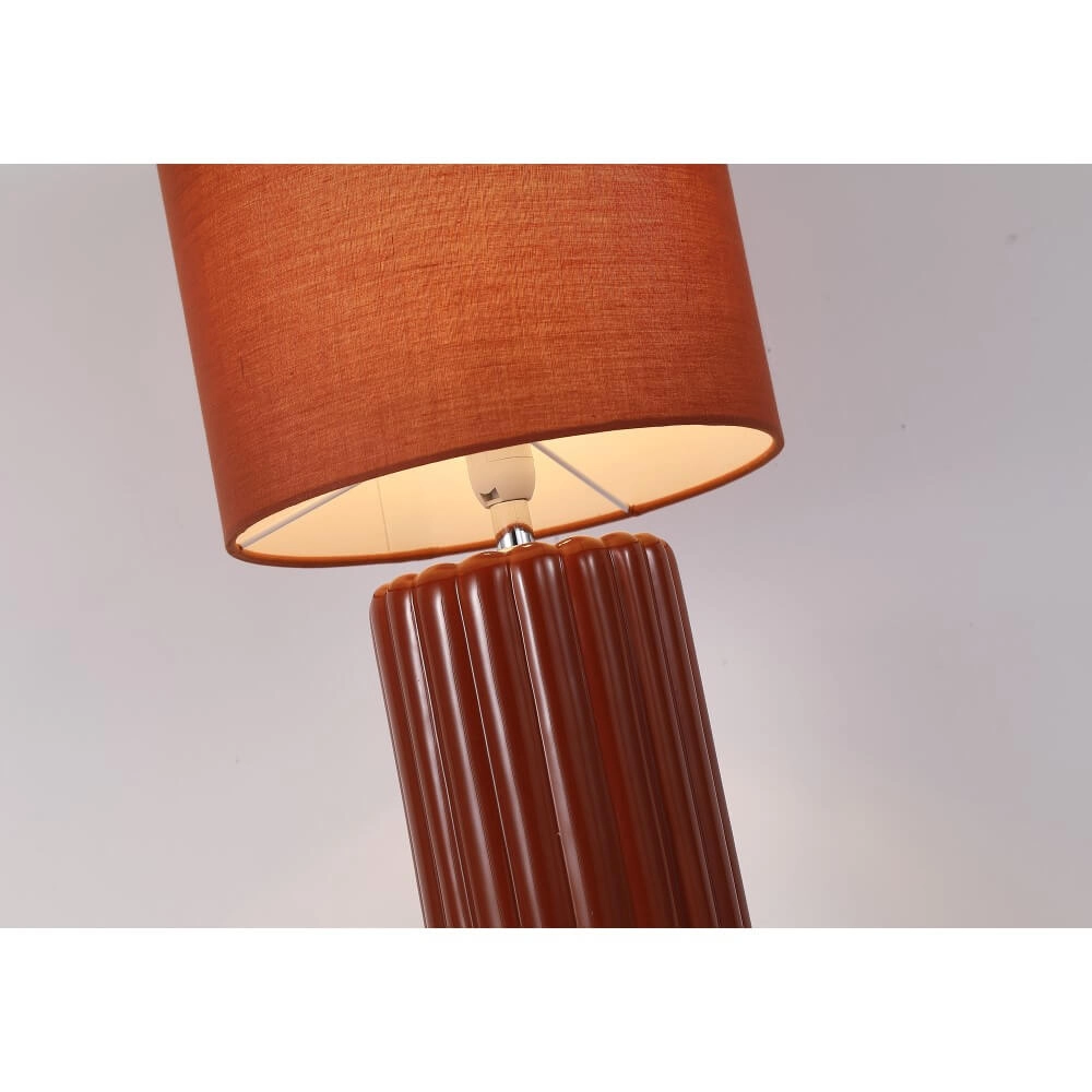 Oranje tafellamp Groove keramisch Searchlight 5053423274096