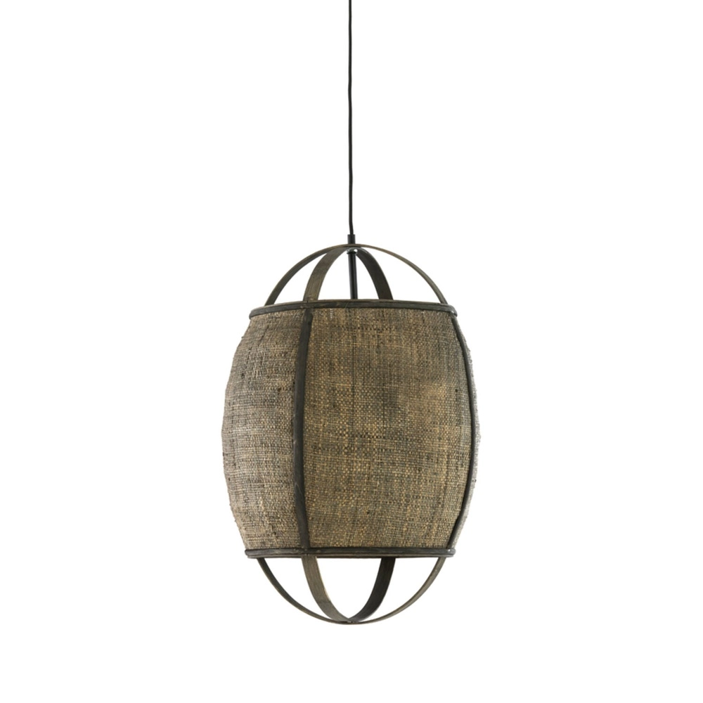 Landelijke hanglamp Bozona bruin Ø 38,5cm