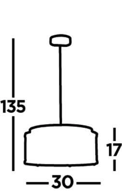Decoratieve hanglamp Elise Ø 30cm Searchlight 5053423039343