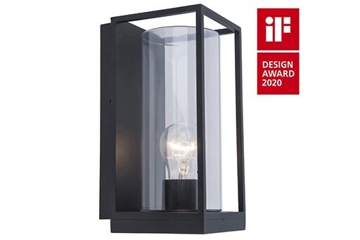 Black wall lamp Flair design - reddot award