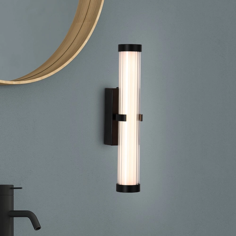 Zwarte wandlamp Clamp 33cm Searchlight 5053423268057