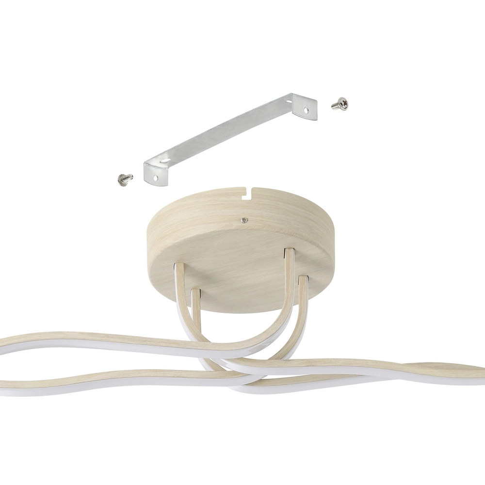 Houtlook led plafondlamp Roncade 2 110cm Eglo 9008606310319