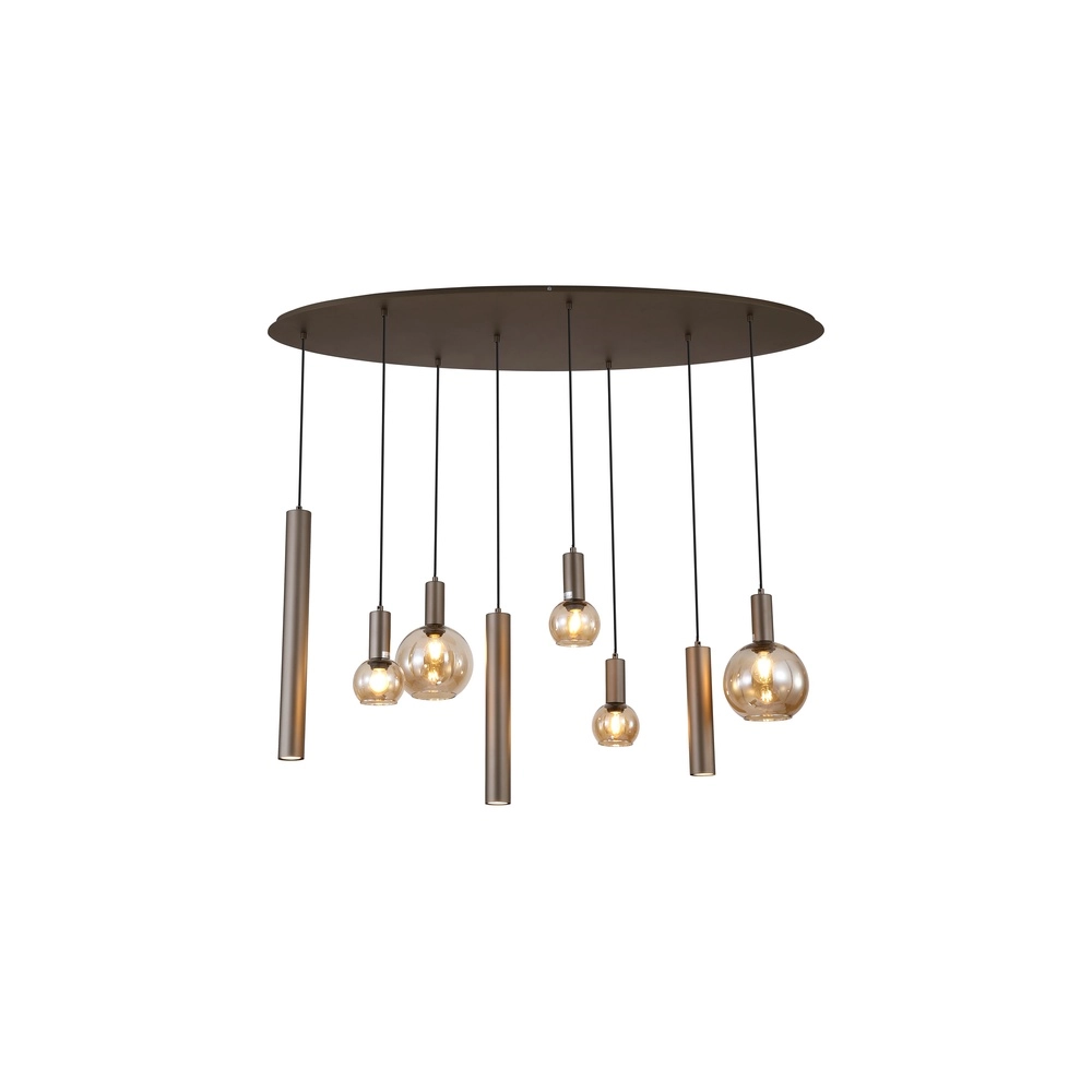 Design hanglamp Lyon amber glas