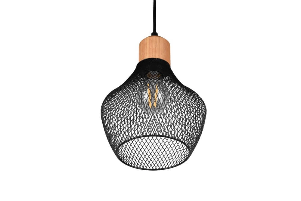 Zwarte draadlamp Valeria Ø 18cm Trio 4017807541182