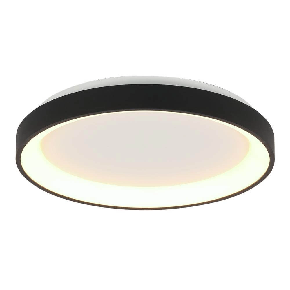 Plafondlamp Ringlede design zwart Ø 38cm