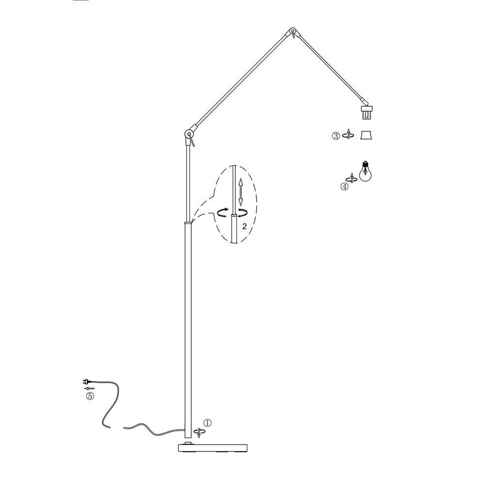 Vloerlamp Prestige Chic zwart Steinhauer 8712746175608