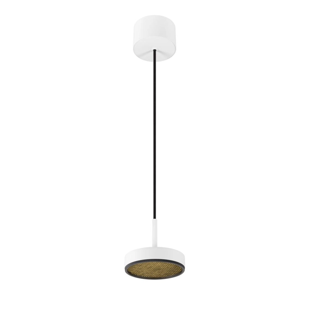 Hanglamp Grip! Flat wit met zwart Ø 14cm