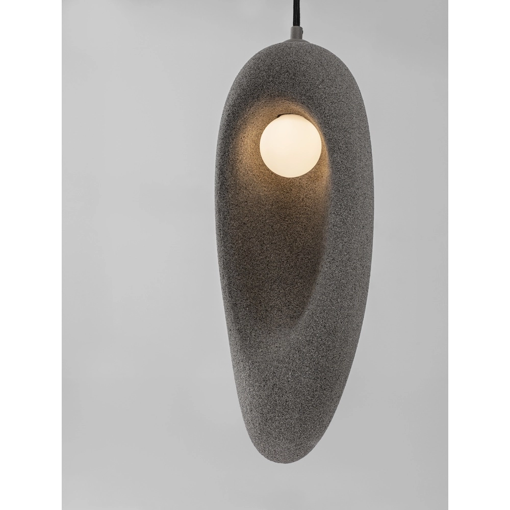 Natuurlijke hanglamp Tempus grijs 48cm