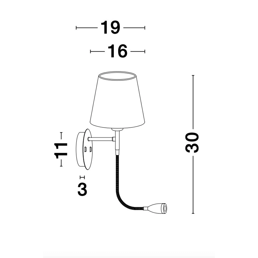 Bedlampje Nia wit Lyora 5212017427113
