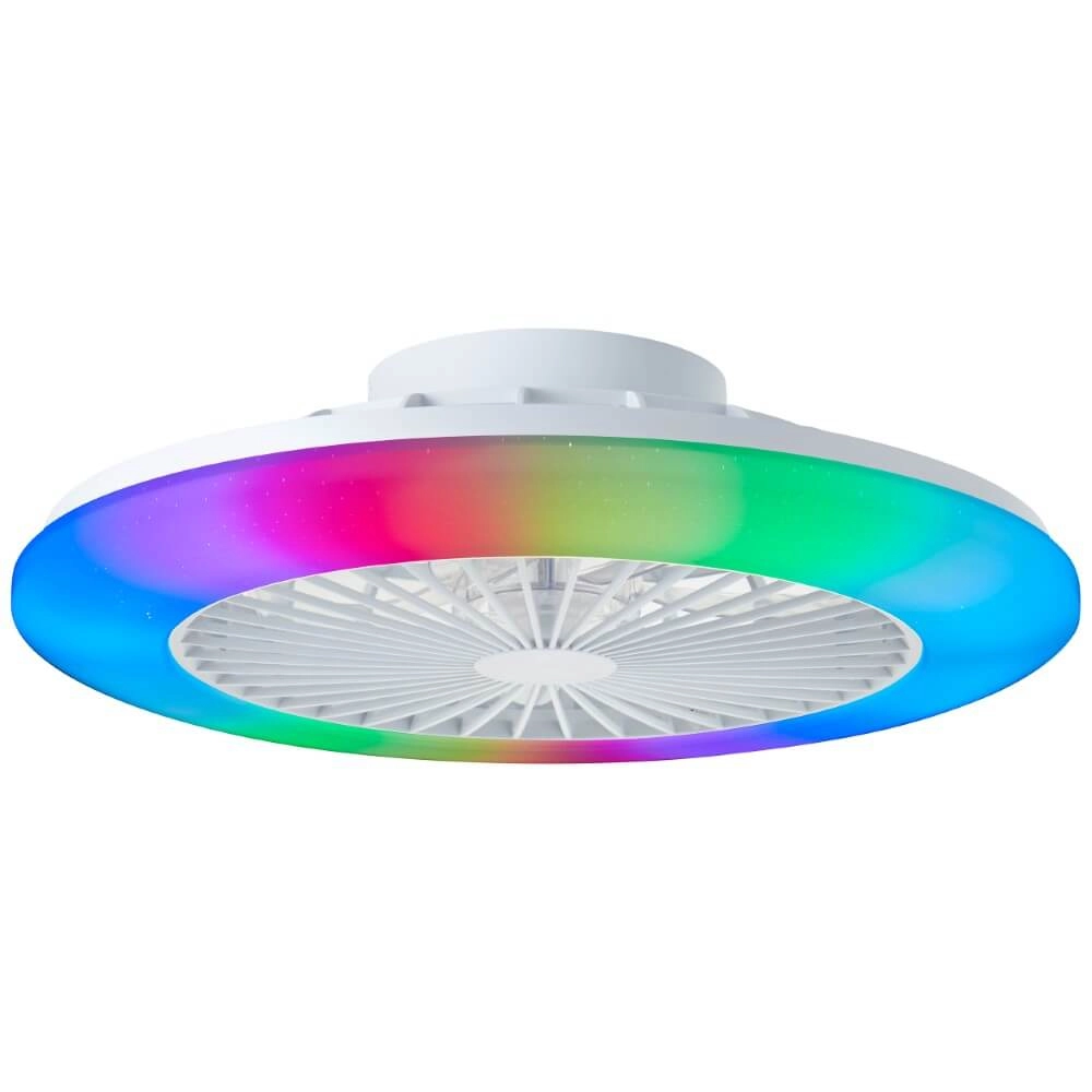 Witte ventilator Salerno met RGB functie