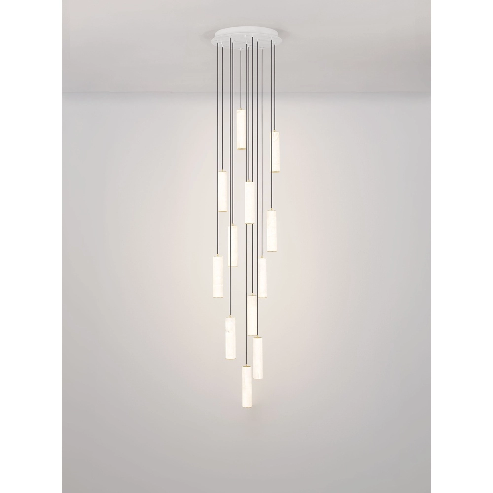 Hanglamp Diletto goud met wit 12-lichts Lyora 5212063503243