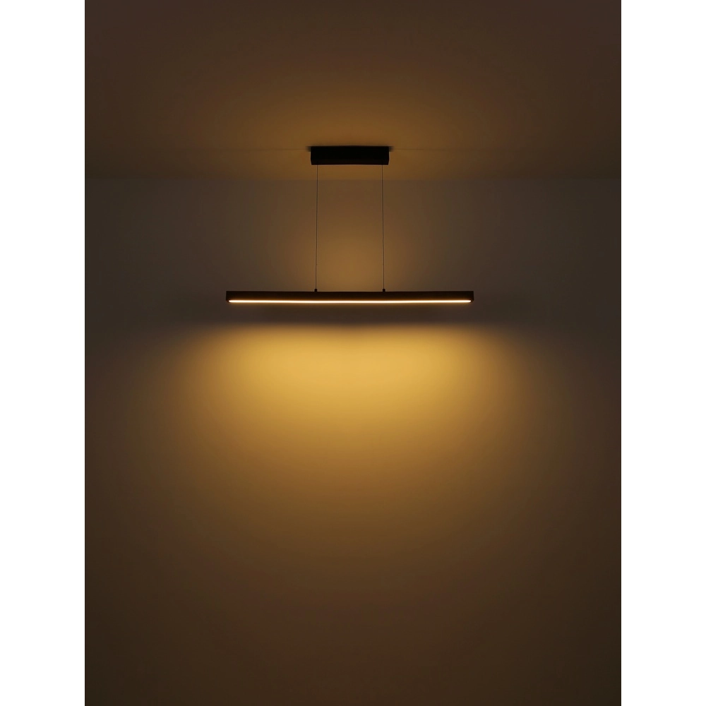 Strakke hanglamp Olivus hout 115cm Globo 9007371455683