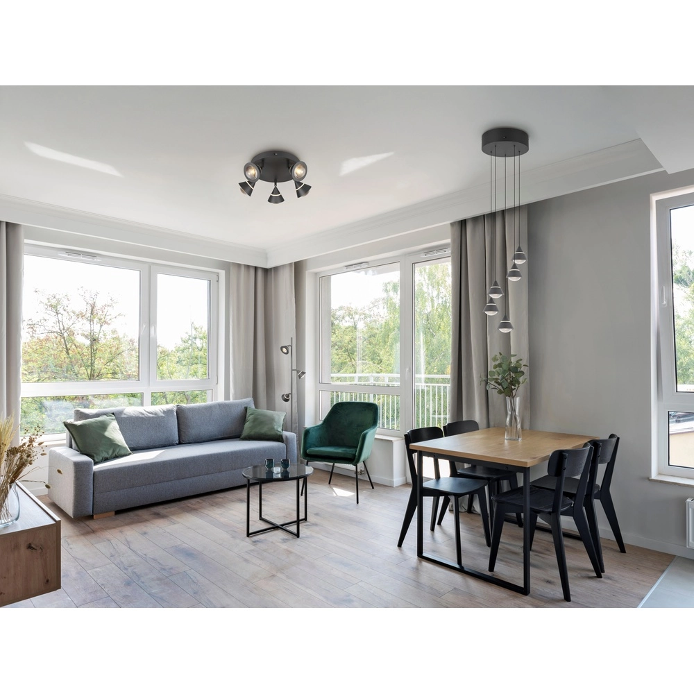 Vloerlamp Romeo zwart Trio 4017807675399