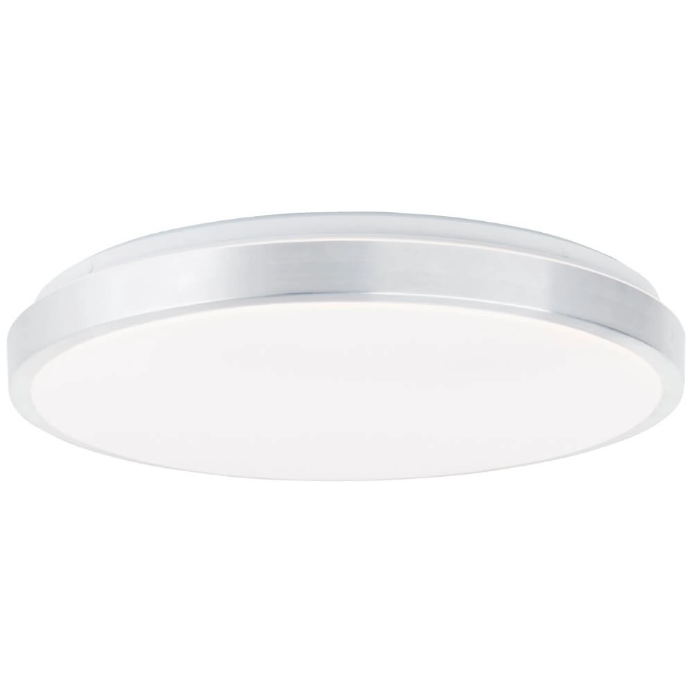 Nikkel plafondlamp Livius met wit Ø 48,5cm Brilliant 4004353426483