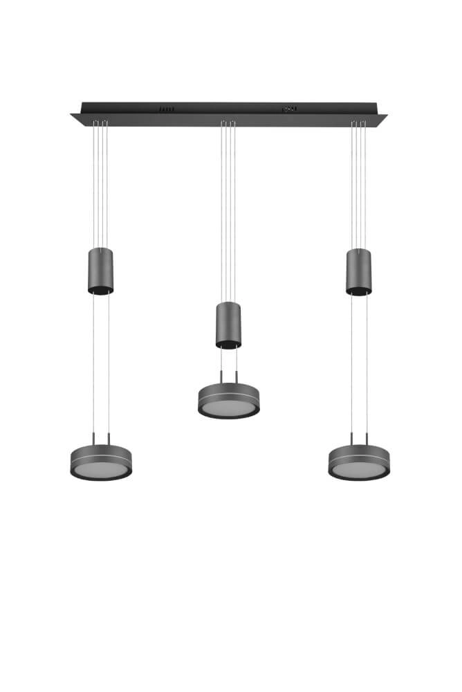 Hanglamp Franklin 3-lichts zwart Trio 4017807510089