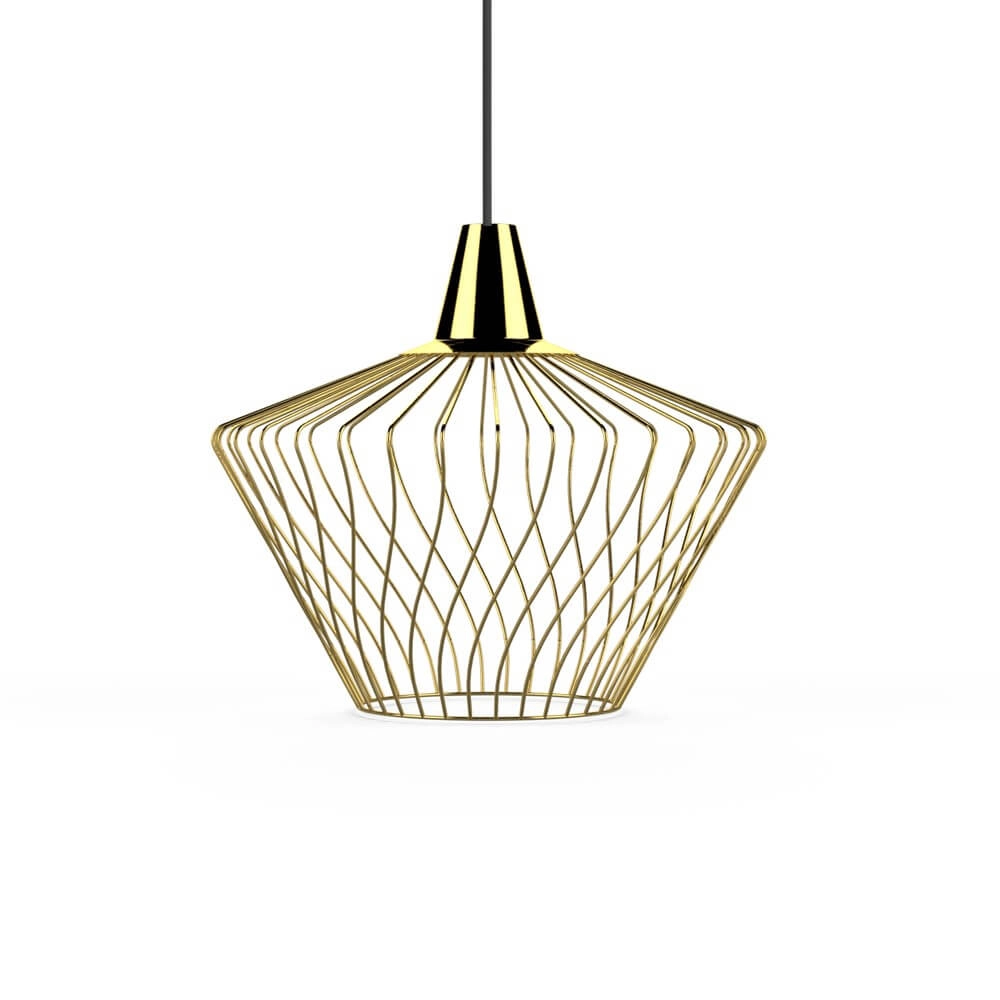 Draadlamp Ø 38cm Wave goud