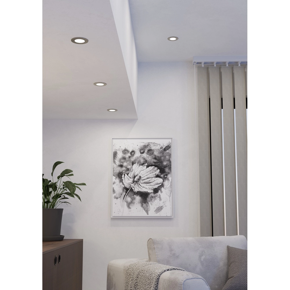 IP44 inbouwspot Fueva 6-Z Zigbee - rvs - Ø 8,8cm Eglo 9008606331024