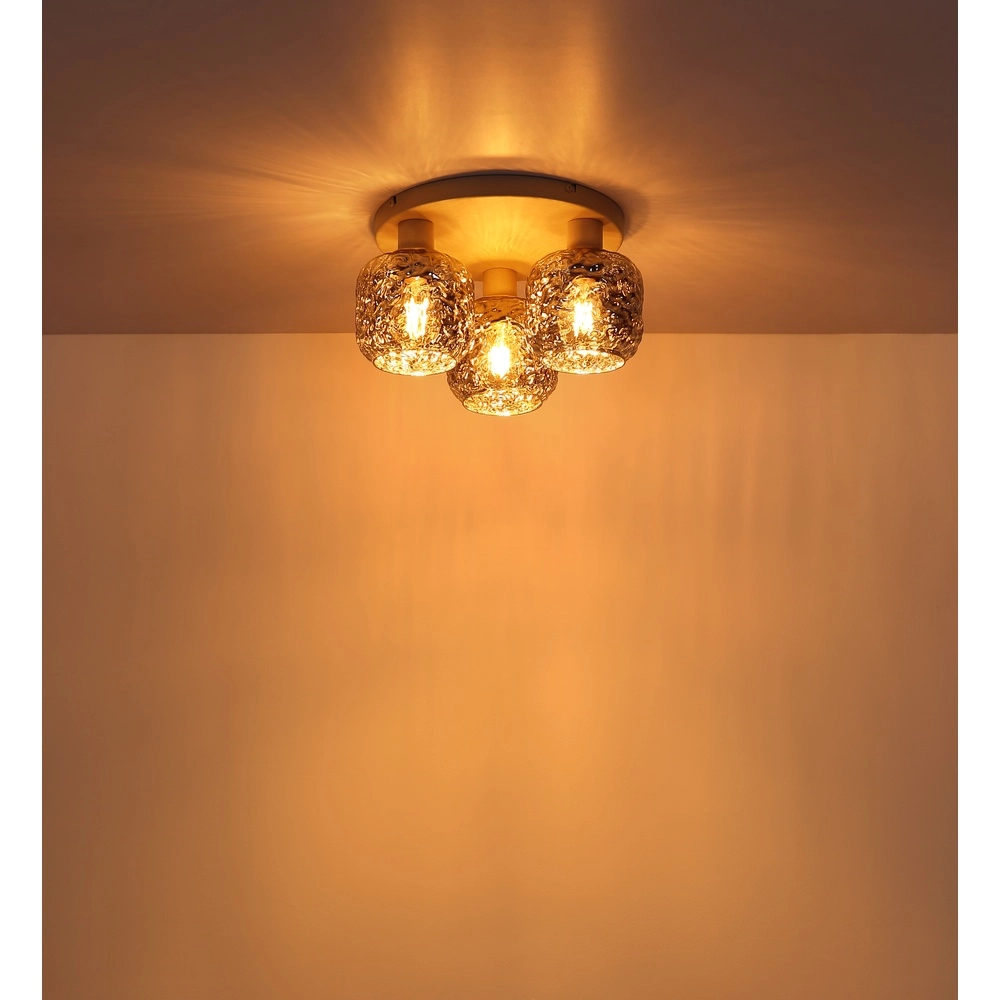 Plafondlamp Antonio 3-lichts zand bruin Globo 9007371575725