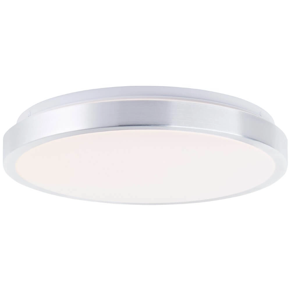Nikkel plafondlamp Livius met wit Ø 33cm