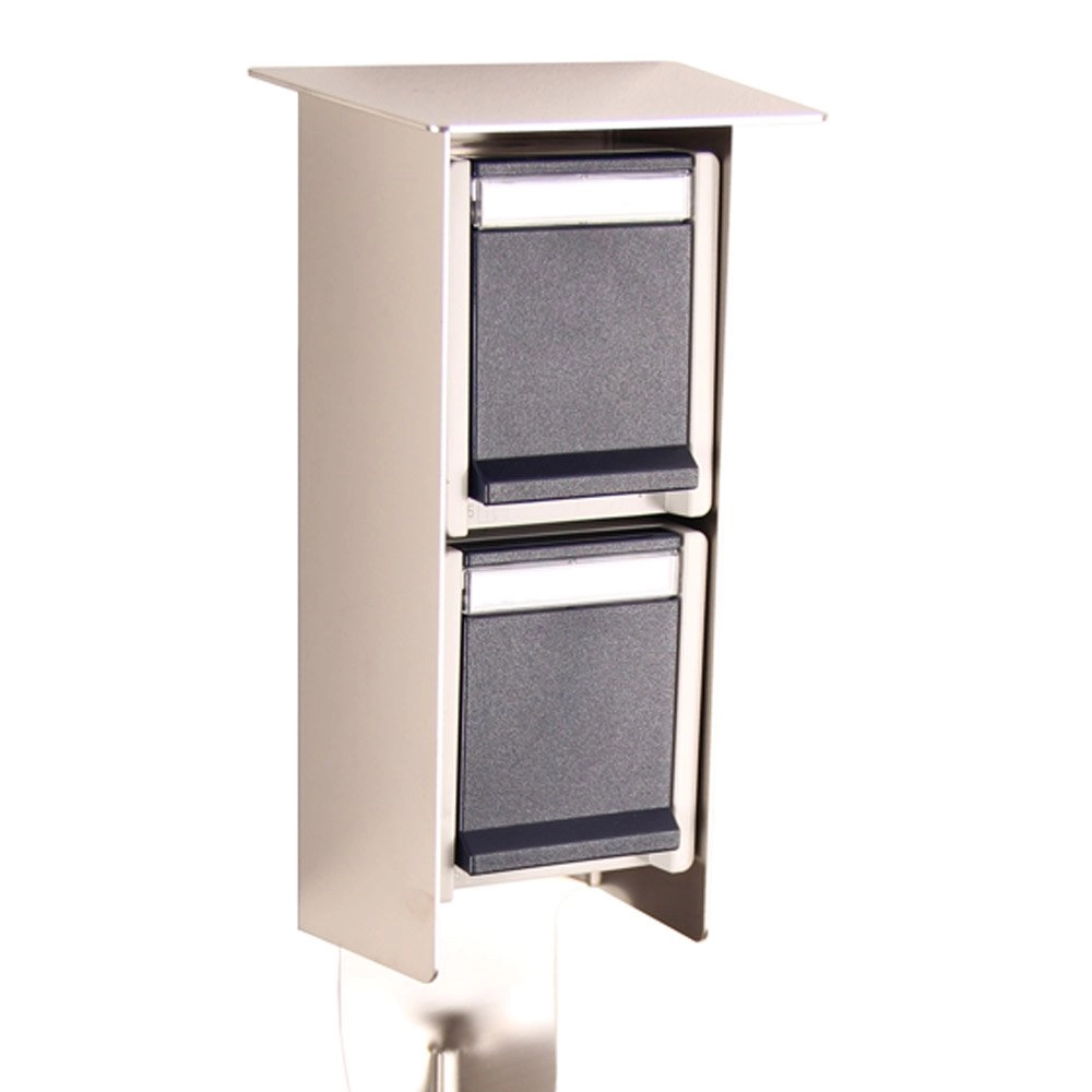 Tuinstopcontact Sockets voor buiten metaalgrijs Franssen 8717064120491