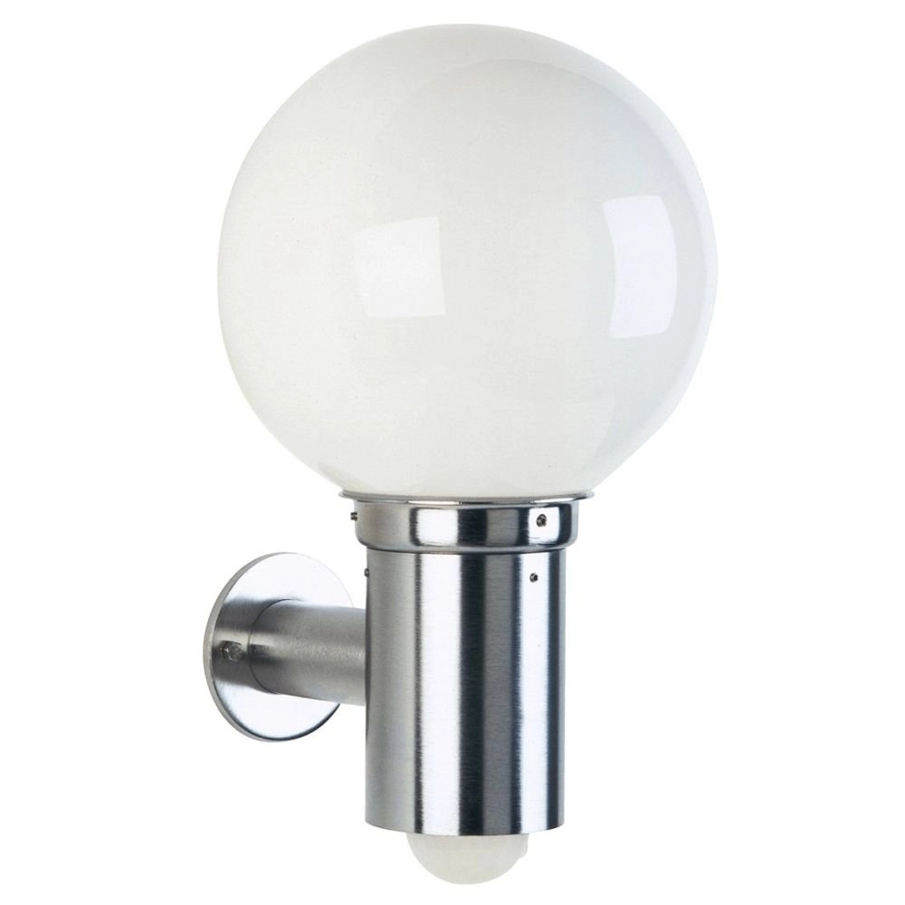 Rvs buitenlamp met sensor Globe 35cm - RVS