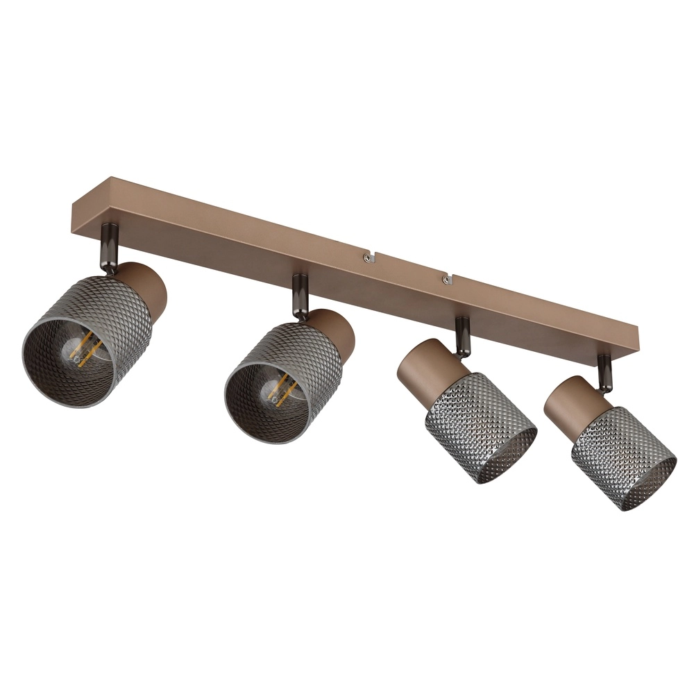 Plafondlamp Satella 4-lichts koffie bruin Globo 9007371465576