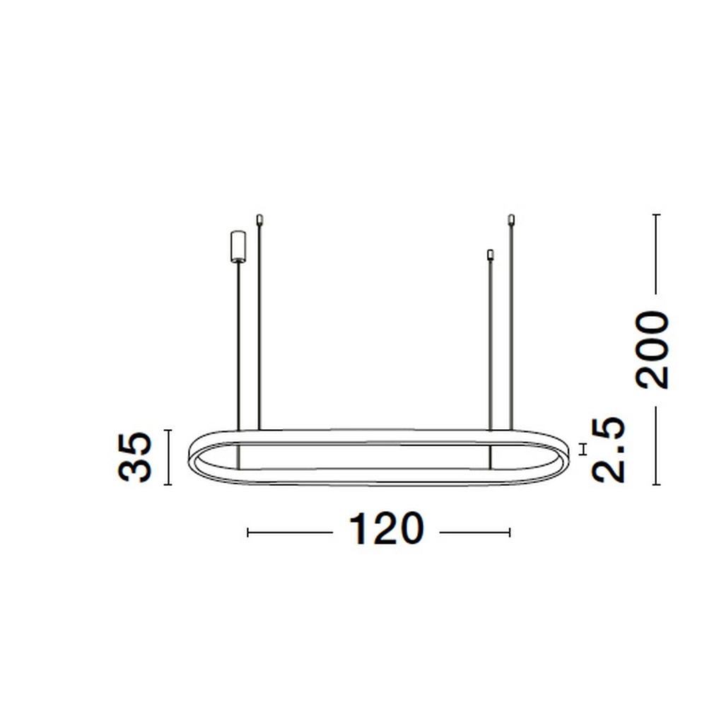 Ovale hanglamp Cuppe zwart Lyora 5212017438492