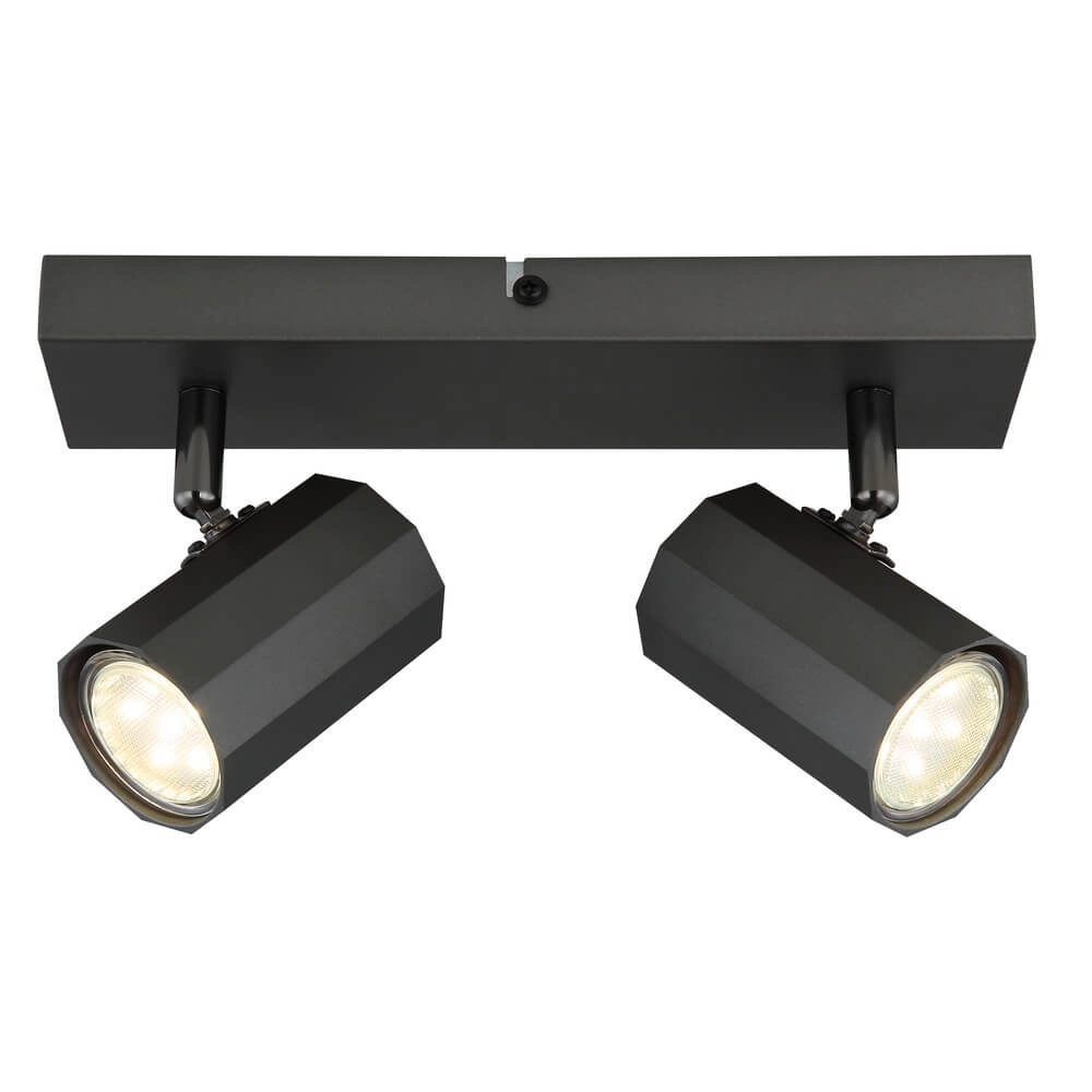 Grijze plafondlamp James dubbel Globo 9007371459834