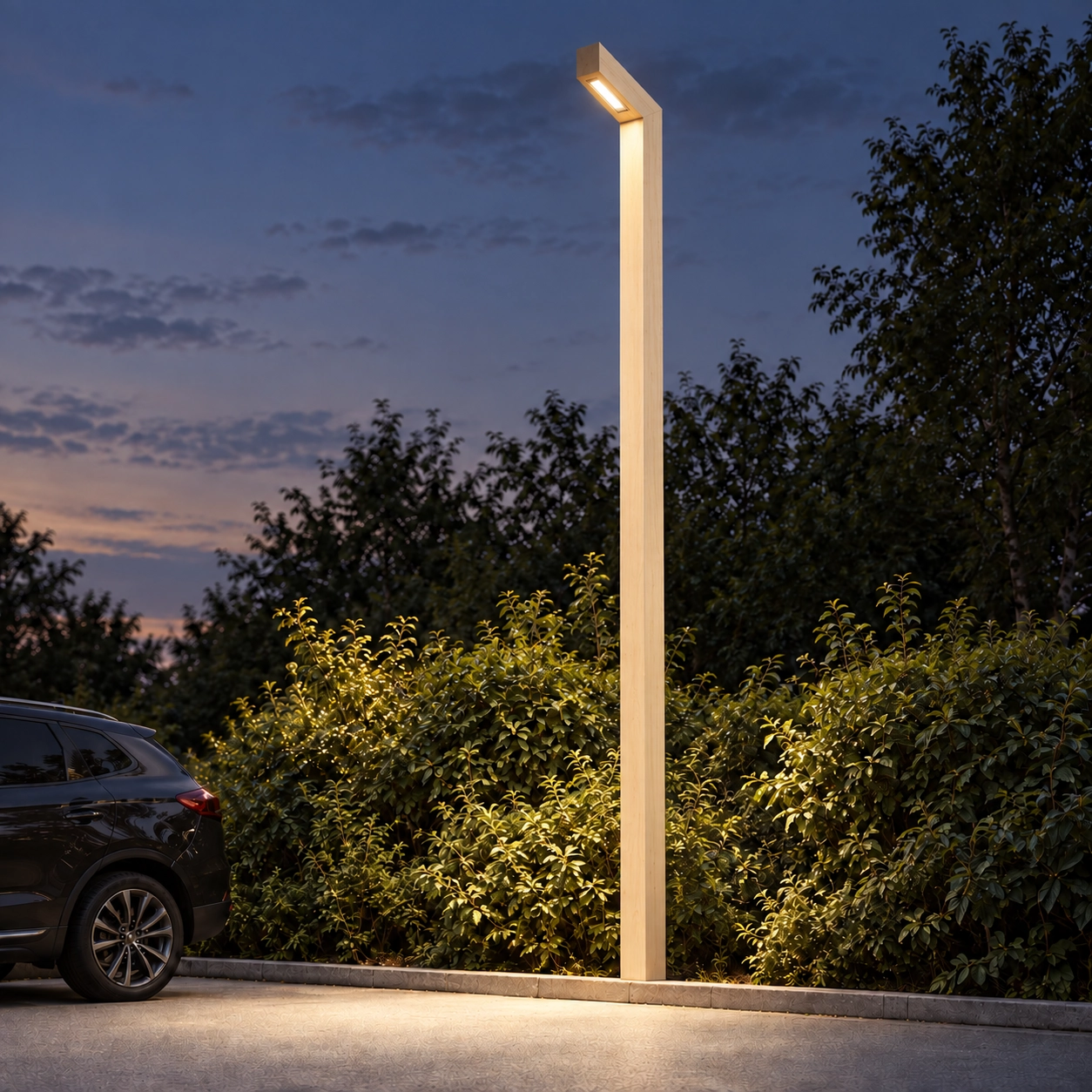 Houten straatlamp Stelle Accoya - 4M - PH08 - 3000K