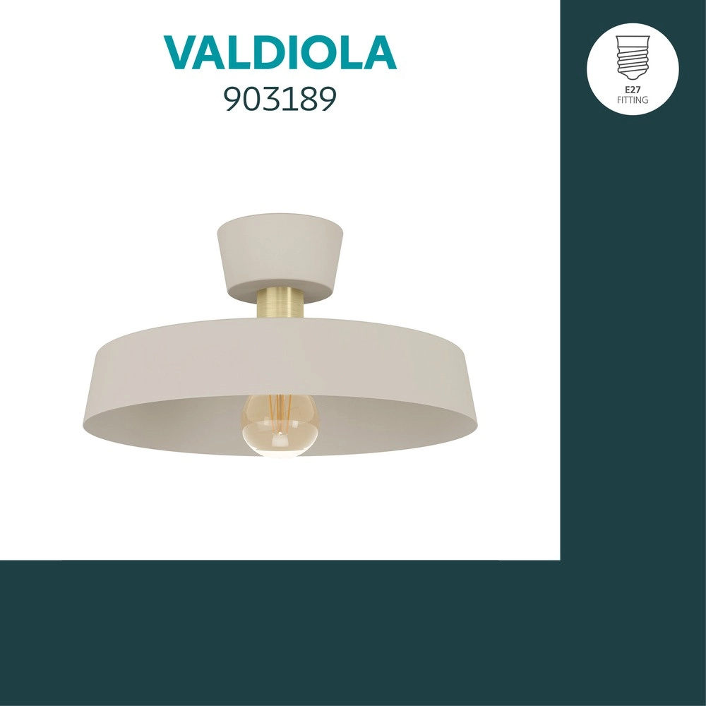 Design plafondlamp Valdiola zand bruin Eglo 9008606406777