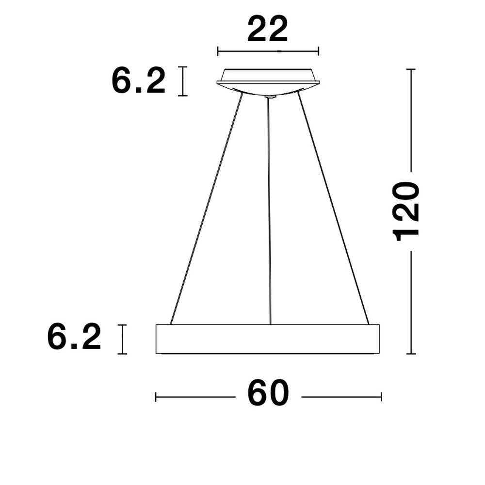 Hanglamp Rando Thin wit Ø 60cm Lyora 5212017420213