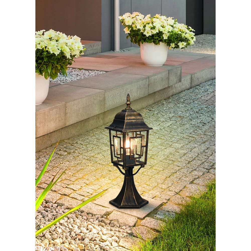 Sokkellamp Volturno antiek bruin Trio 4017807543599
