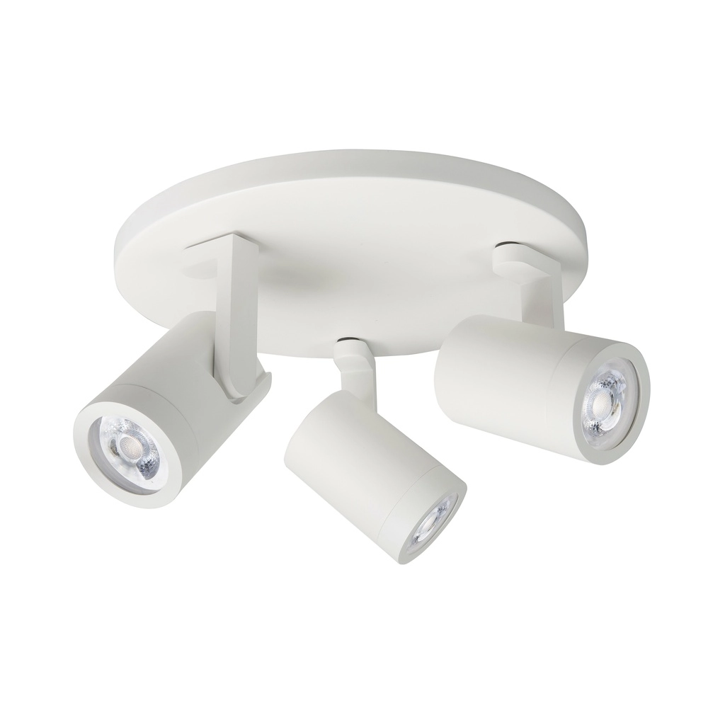 Opbouwspot Halo Spot wit 3-lichts rond