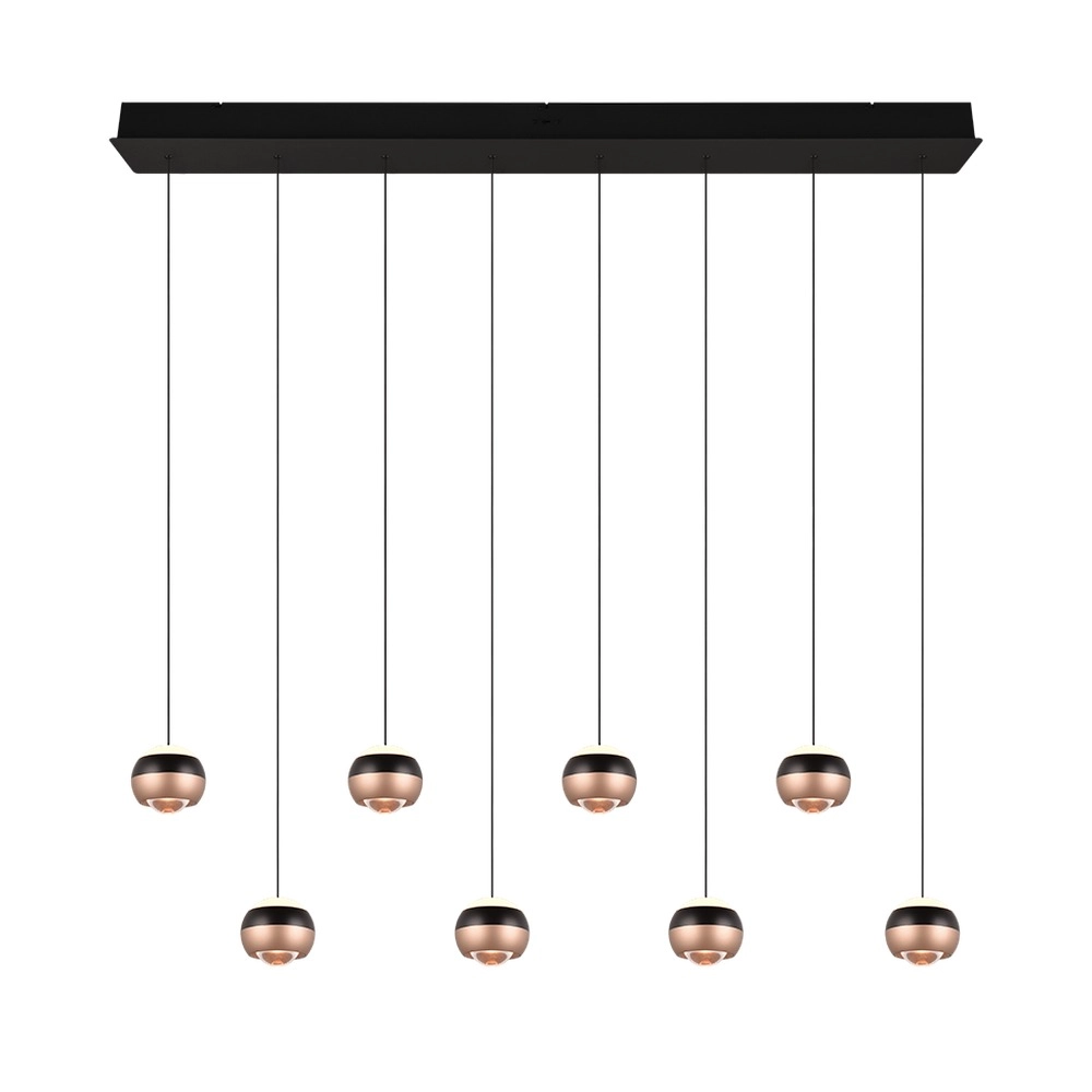 Design hanglamp Orbit 8-lichts recht Trio 4017807578850