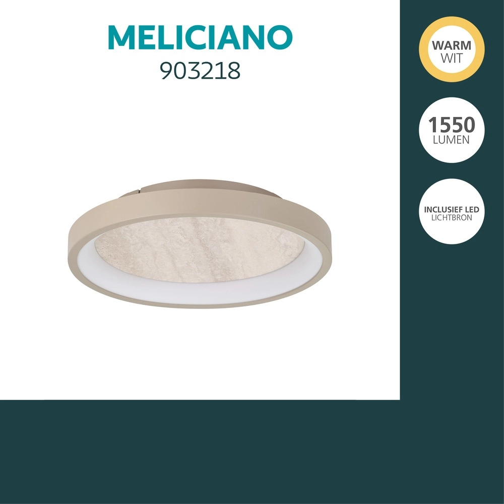 Moderne plafondlamp Meliciano zand bruin Ø 36cm Eglo 9008606407101