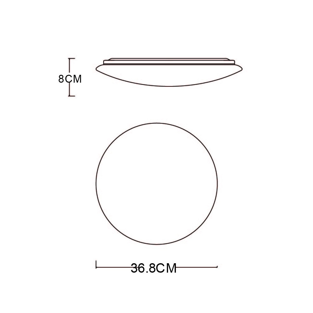 Plafonniere Pierre Ø 37cm wit Globo 9007371369683