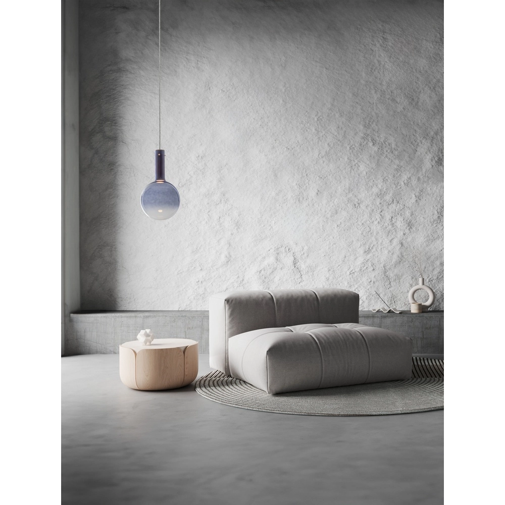Hanglamp Nostos blauw glas Lyora 5212017461131