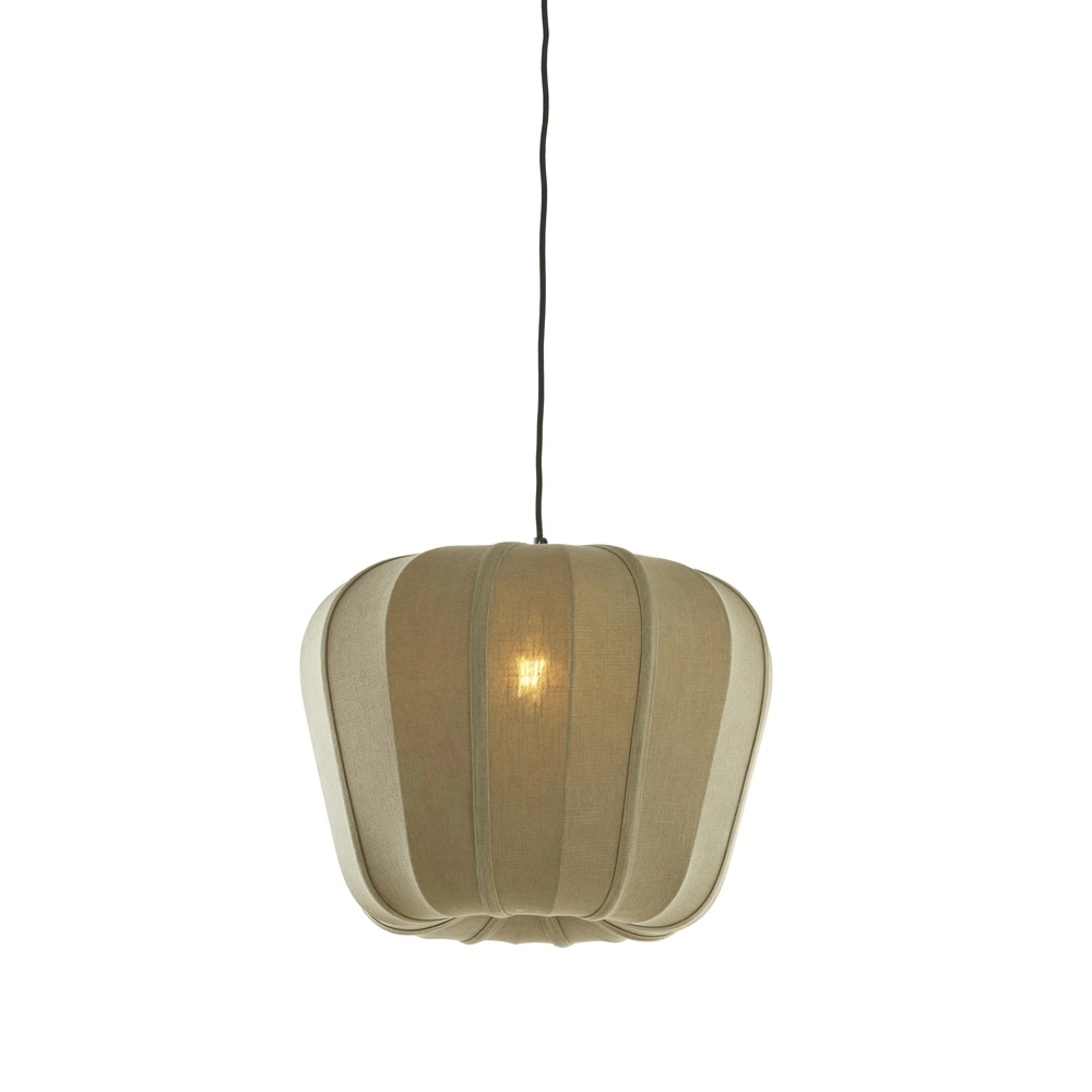 Japandi hanglamp Zubedo Ø 49,5cm - olijf groen Light & Living 8717807835880