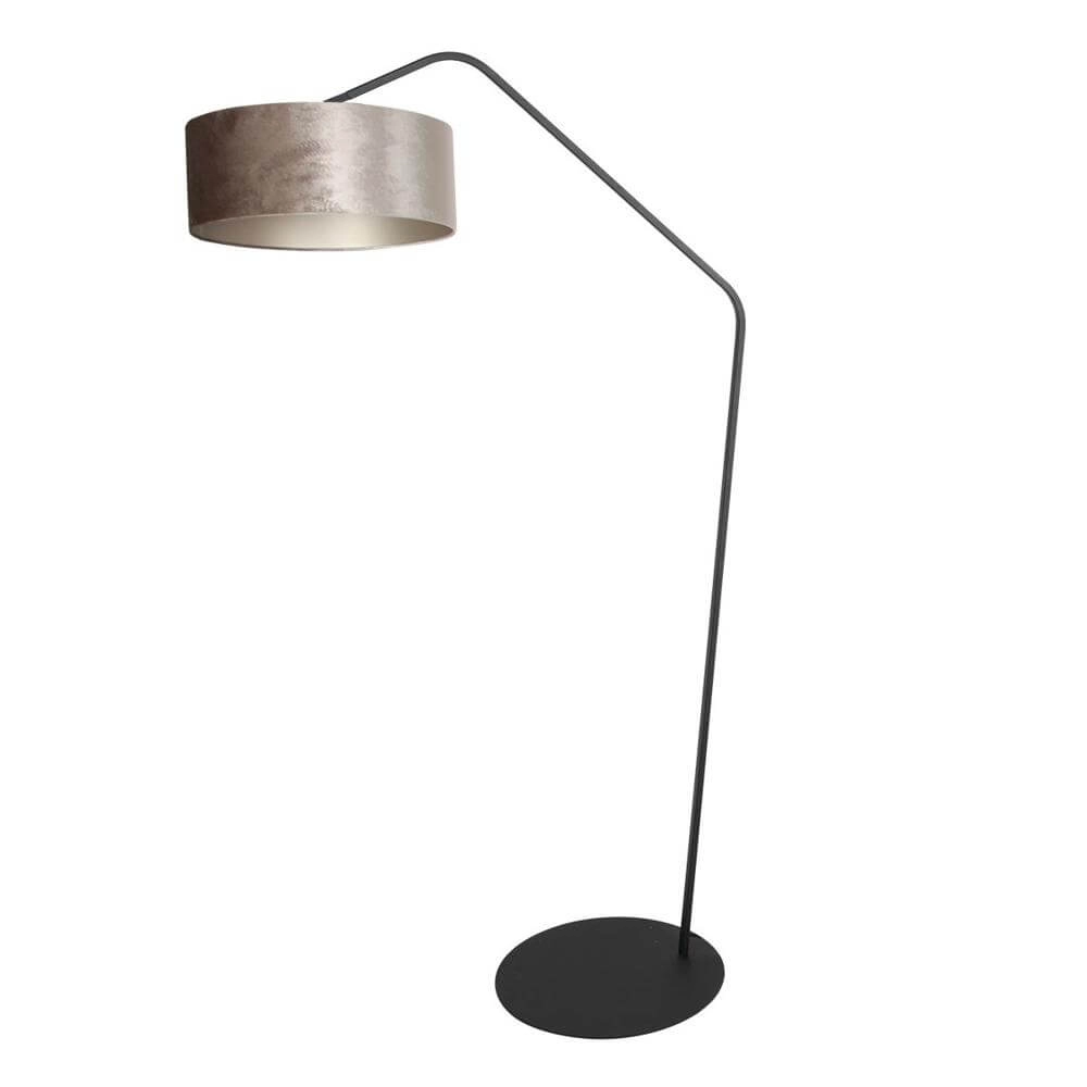 Vloerlamp Zig-Zag zwart met grijze kap Ø 40cm Steinhauer 8712746179217