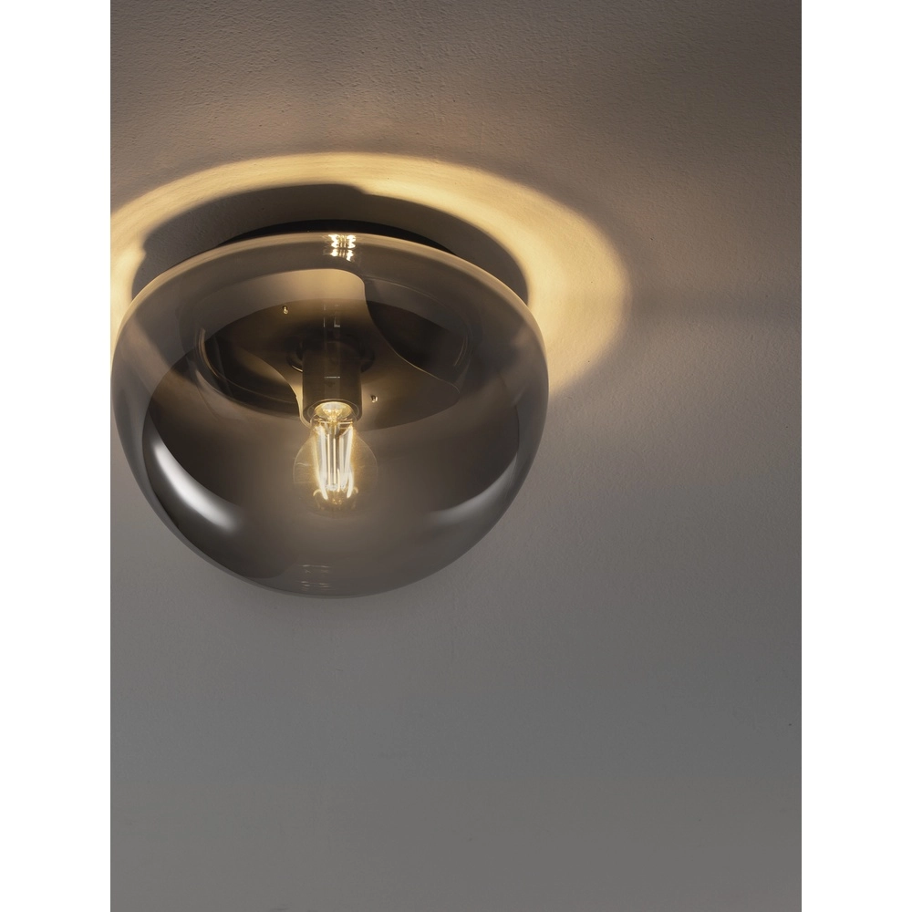Plafondlamp Ebony smoke glas Ø 31,5cm Lyora 5212017483546