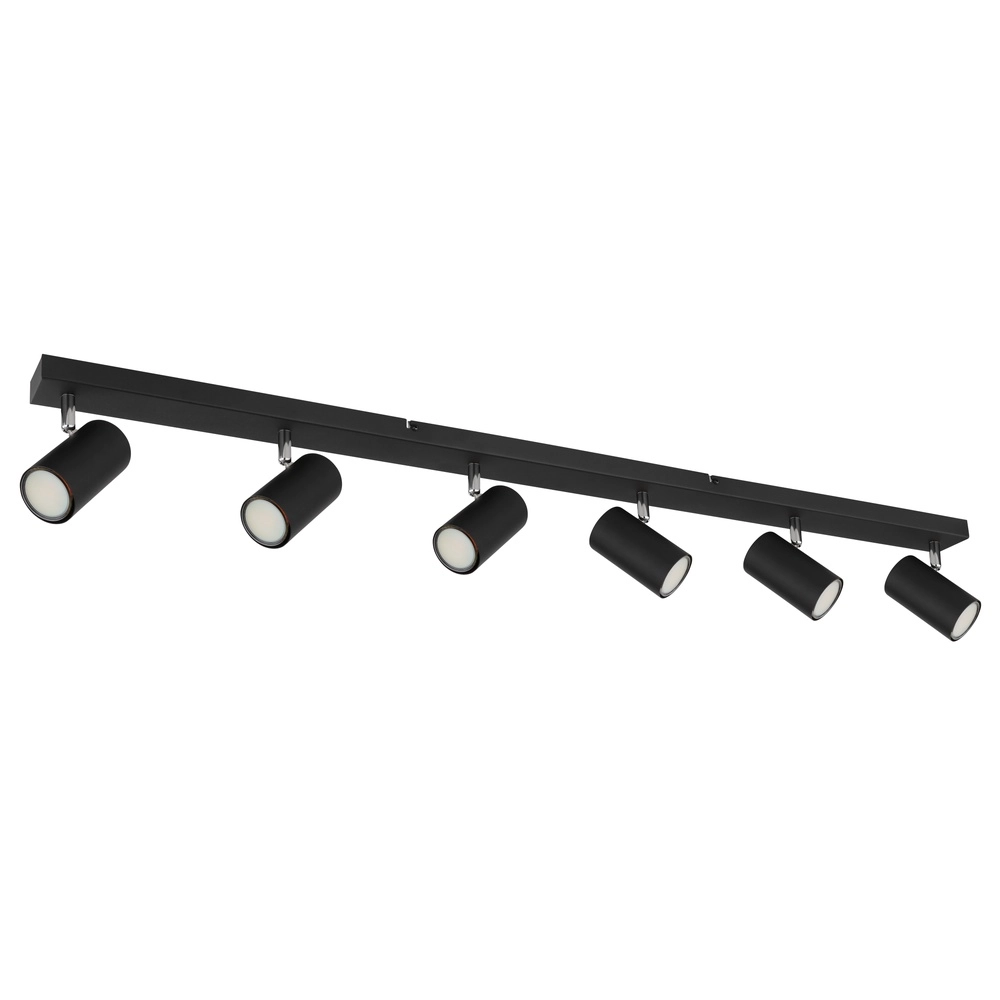 Plafondlamp 6-lichts Robby zwart Globo 9007371433599